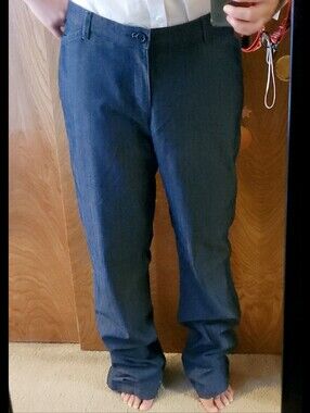 [16 Standard, Long Inseam] Riders By Lee Herringbone Twill Casual Slacks